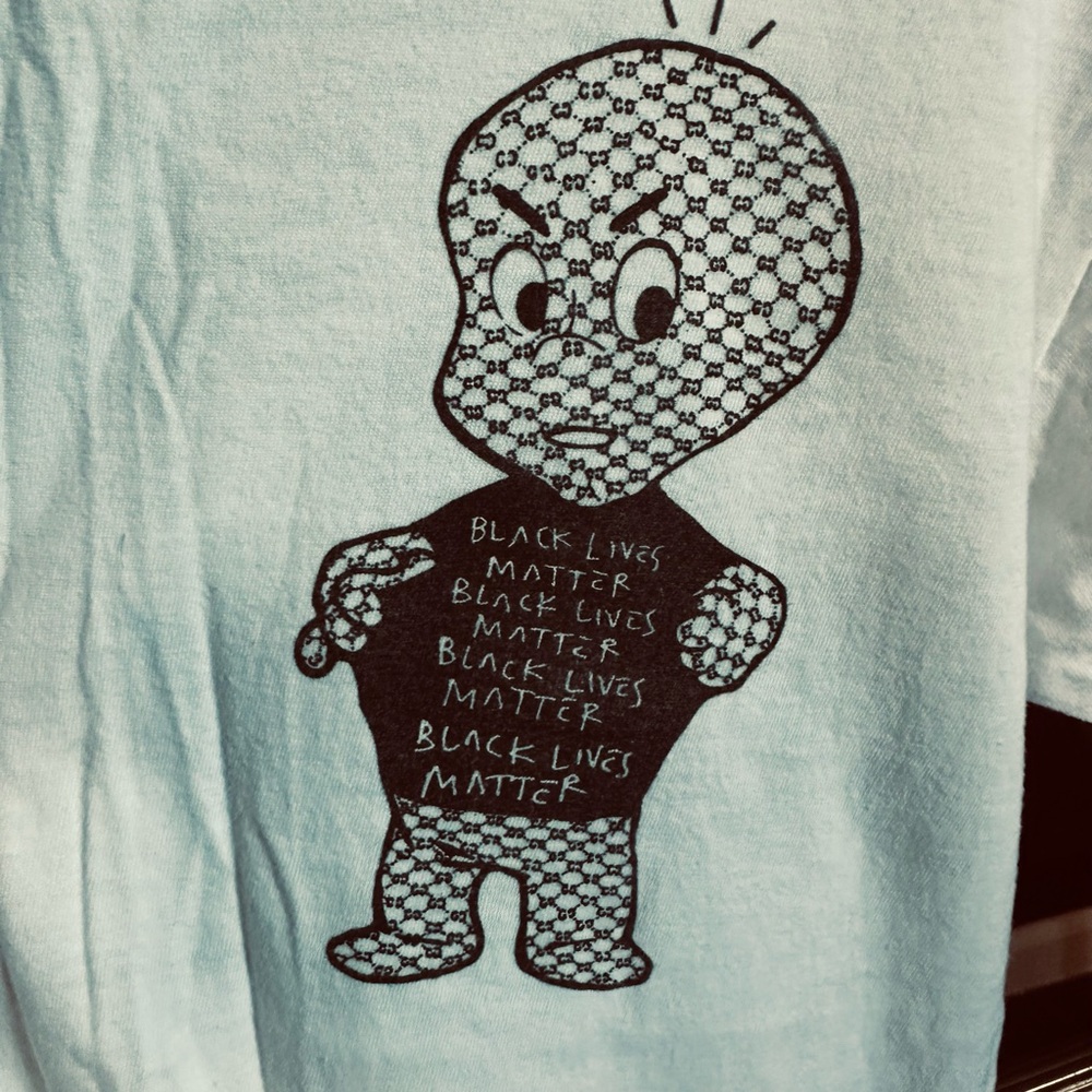 Gucci Ghost Graffiti Casper Monogram Blm White T-… - image 3